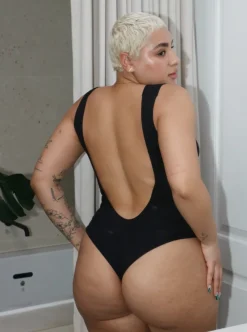 Discount MARY YOUNG Backless Bodysuit - Black