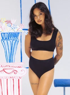 Best MARY YOUNG High Waisted Tanga - Black