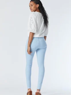 Clearance MAVI Alissa Super Skinny Plume Jeans - Ice Blue