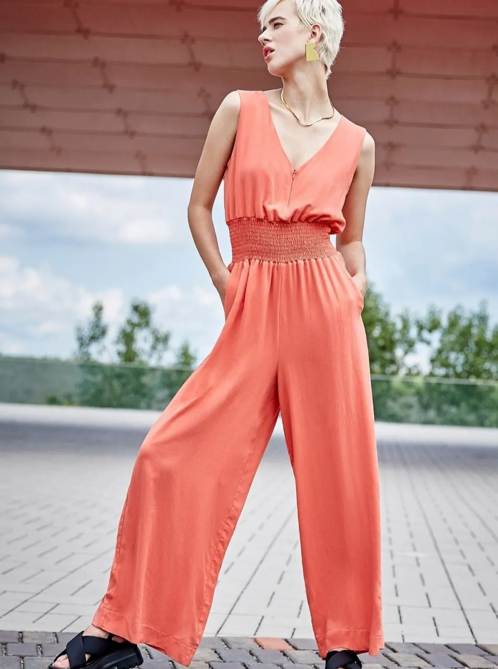 Sale MELOW Inka Jumpsuit - Coral