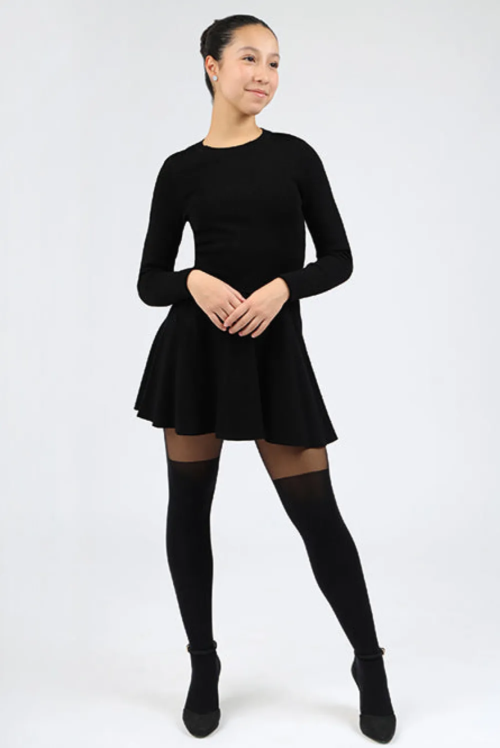 Cheap MONDOR Thigh-High Tights 5722 - Black
