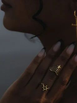 Clearance NOIR KALA Arrow Ring - Brass