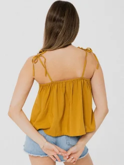 Cheap ANANAS & BANANAS PINEAPPLE BANANAS Isabella Camisole - Gold
