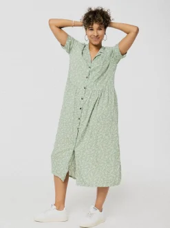 Shop ANANAS & BANANAS PINEAPPLE BANANAS Marguerite Dress - Green Flower