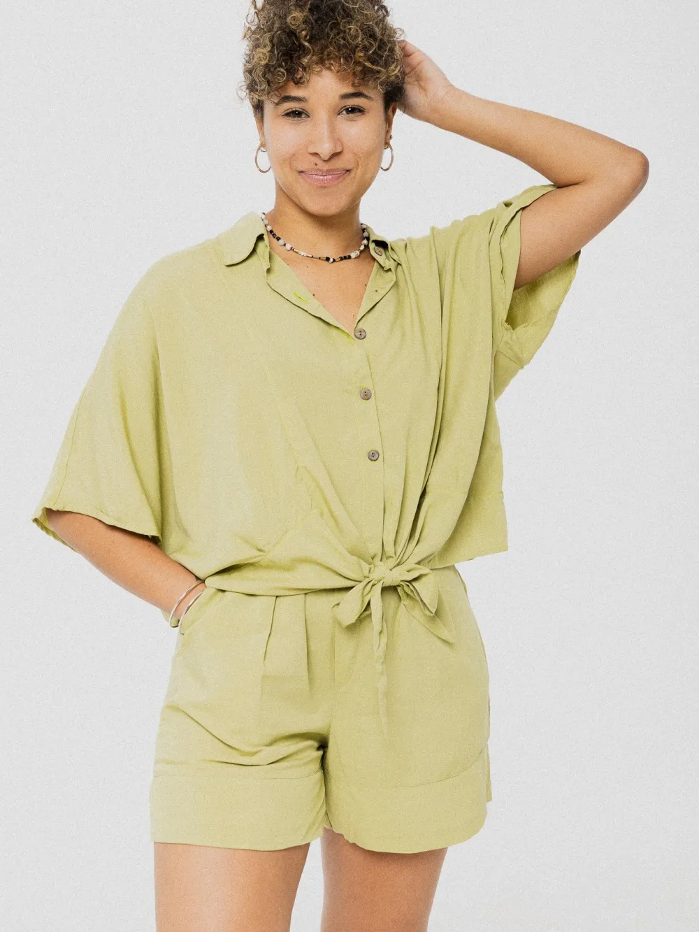 Shop ANANAS & BANANAS PINEAPPLE BANANAS Patience Shorts - Green
