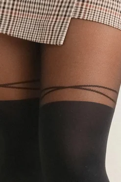 Sale RACHEL Crisscross Thigh High Tights