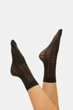 Best RACHEL Sheer Plaid Sock