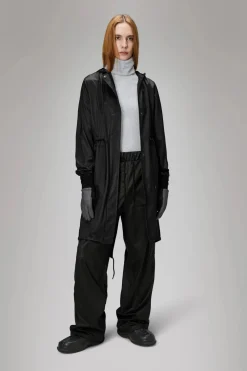 New RAINS String W Waterproof Parka Jacket - Black