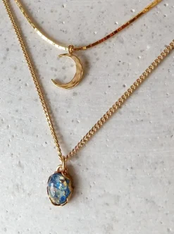 Discount SANDRINE DEVOST Moonshadow Necklace Duo - Harlequin Blue