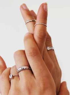 Cheap TWENTY COMPASS Dome Ring - Silver