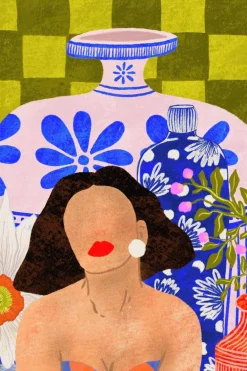 Discount VIVIAN SOFIA DESIGNS VIVIAN SOFIA Floral Poster Mini-Vases Portrait
