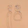 Shop WARREN STEVEN SCOTT Large Ovoid Mix Earrings - Silver Sequin