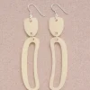 Discount WARREN STEVEN SCOTT Mini Elongated Ovoid Earrings - Ivory