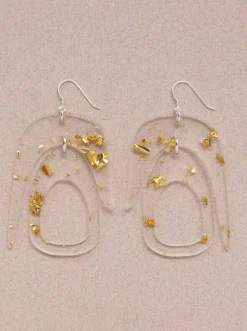 Flash Sale WARREN STEVEN SCOTT Salisse Chandelier Earrings - Gold Sequin