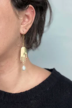 Cheap YELLOW DOTS STUDIO Boucles d'oreilles Hold My Pearls