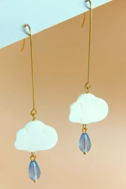 Shop YELLOW DOTS STUDIO Boucles d'oreilles Rainy Cloud
